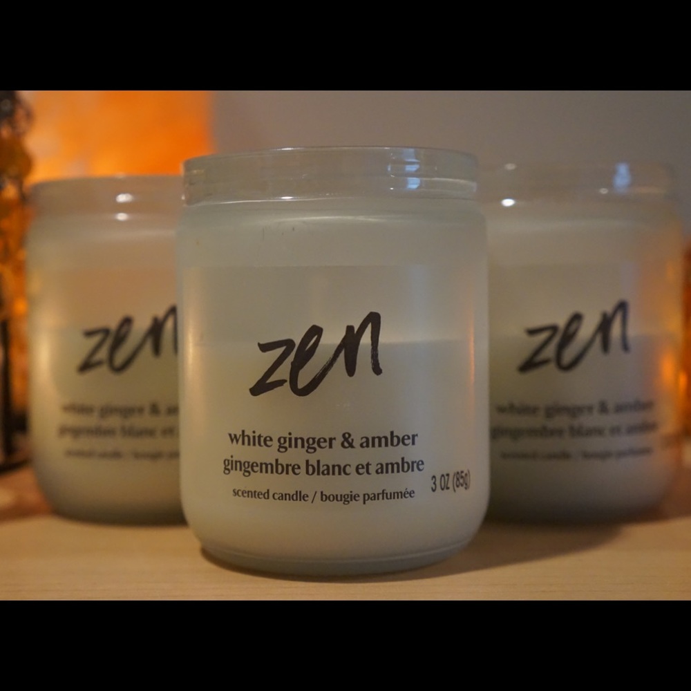 White Ginger & Amber Scented Candles (3 for $20)